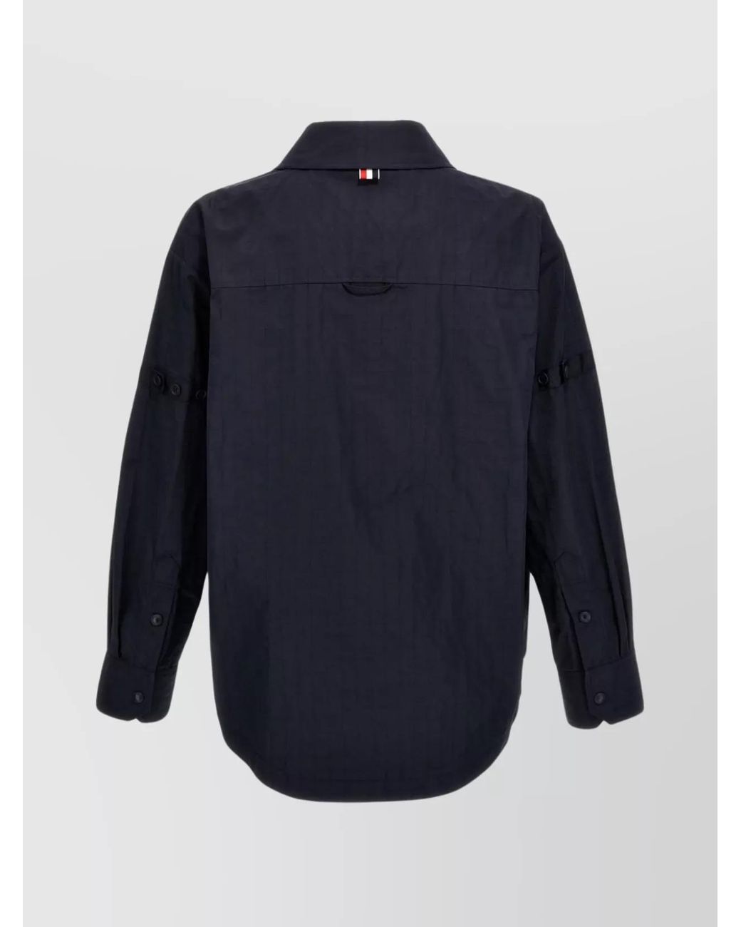 Thom Browne Blue Snap Front Overshirt for men