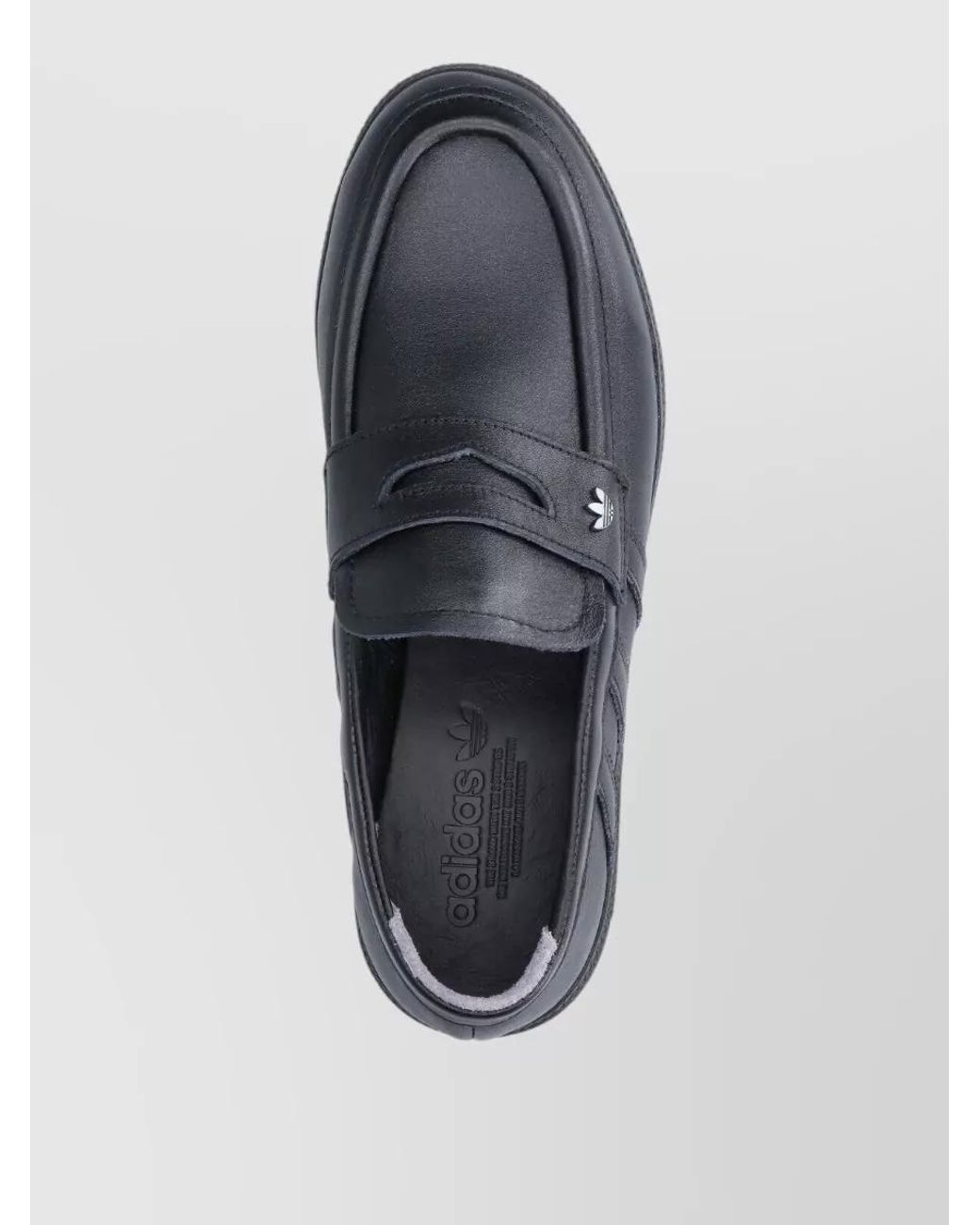 Adidas Black Leather Loafers for men