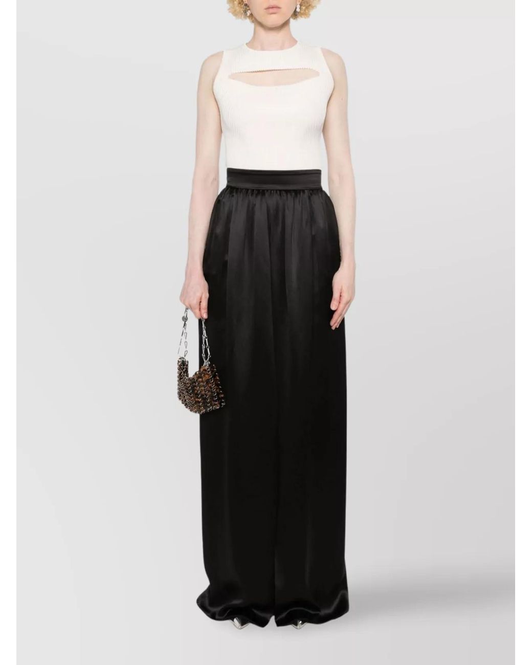 Dolce & Gabbana Black Viscose High-Rise Long Skirt