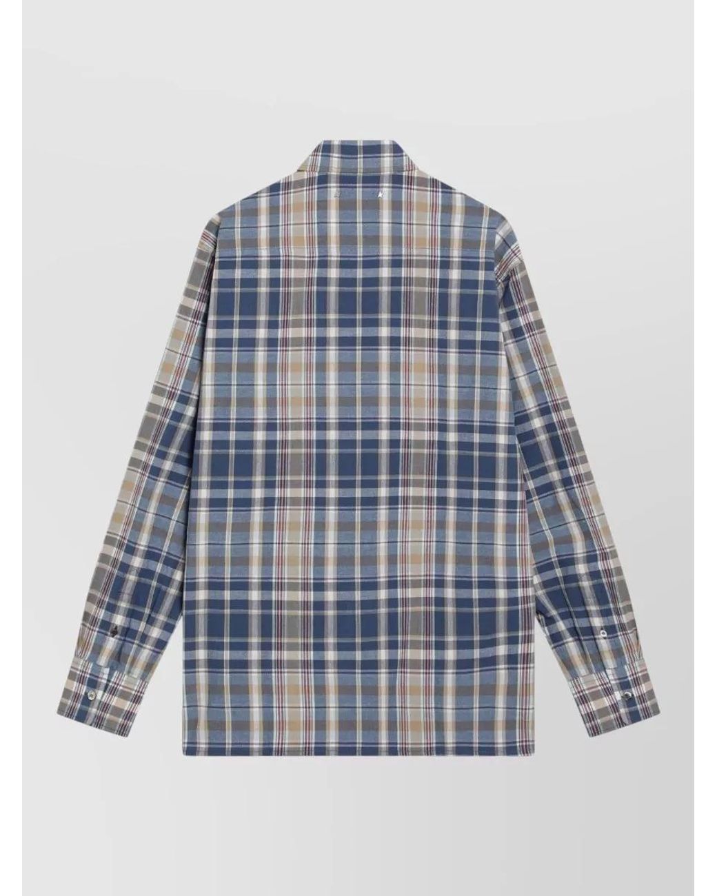 Golden Goose Deluxe Brand Blue Checked Cotton Shirt