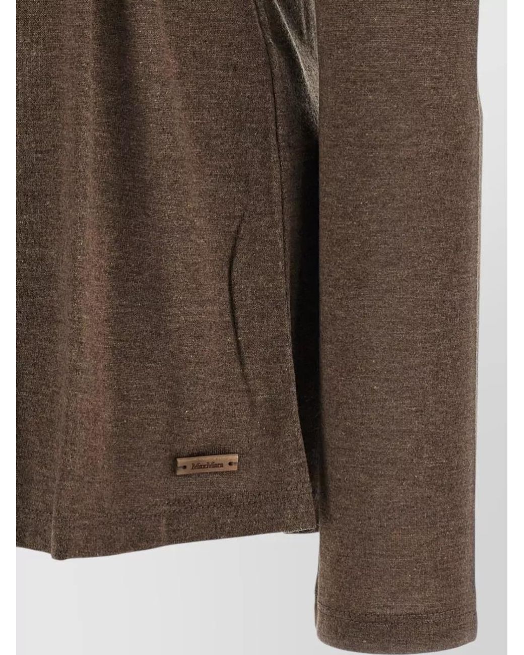 Max Mara Brown Silk Blend Belted Long Sleeve Cardigan