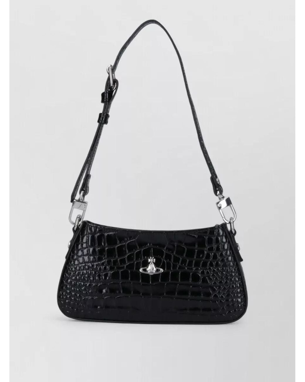 Vivienne Westwood White Tasha Embossed Leather Phone Shoulder Bag