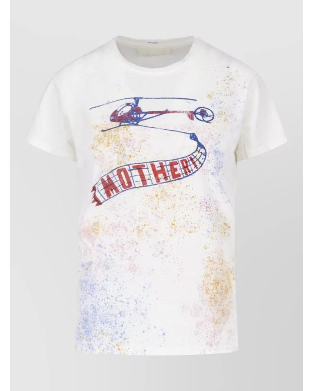 Mother White Cotton Short Sleeve T-Shirt