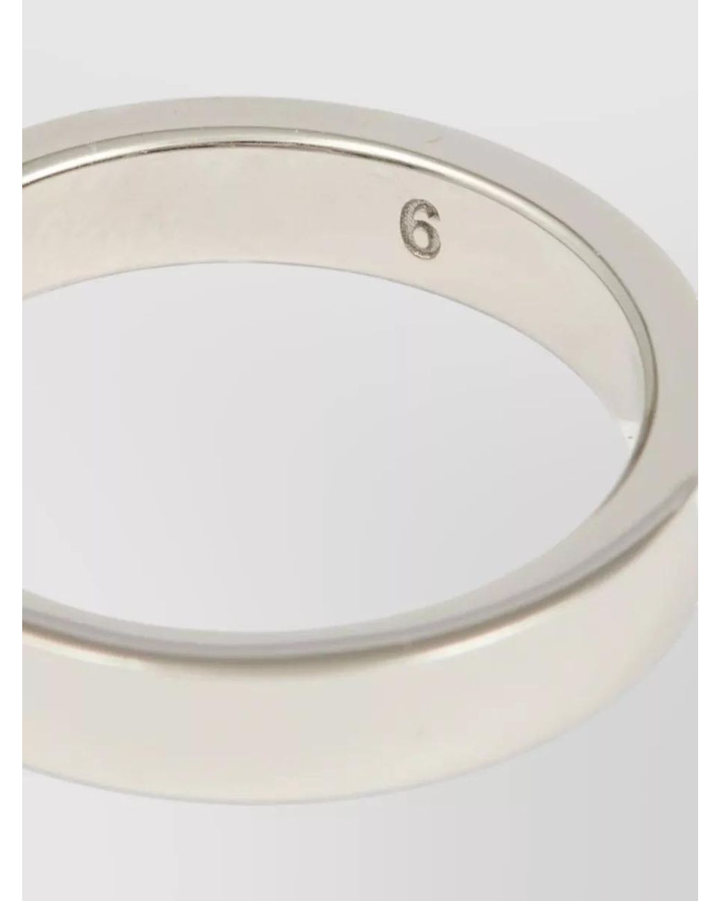 Maison Margiela White Logo Ring for men