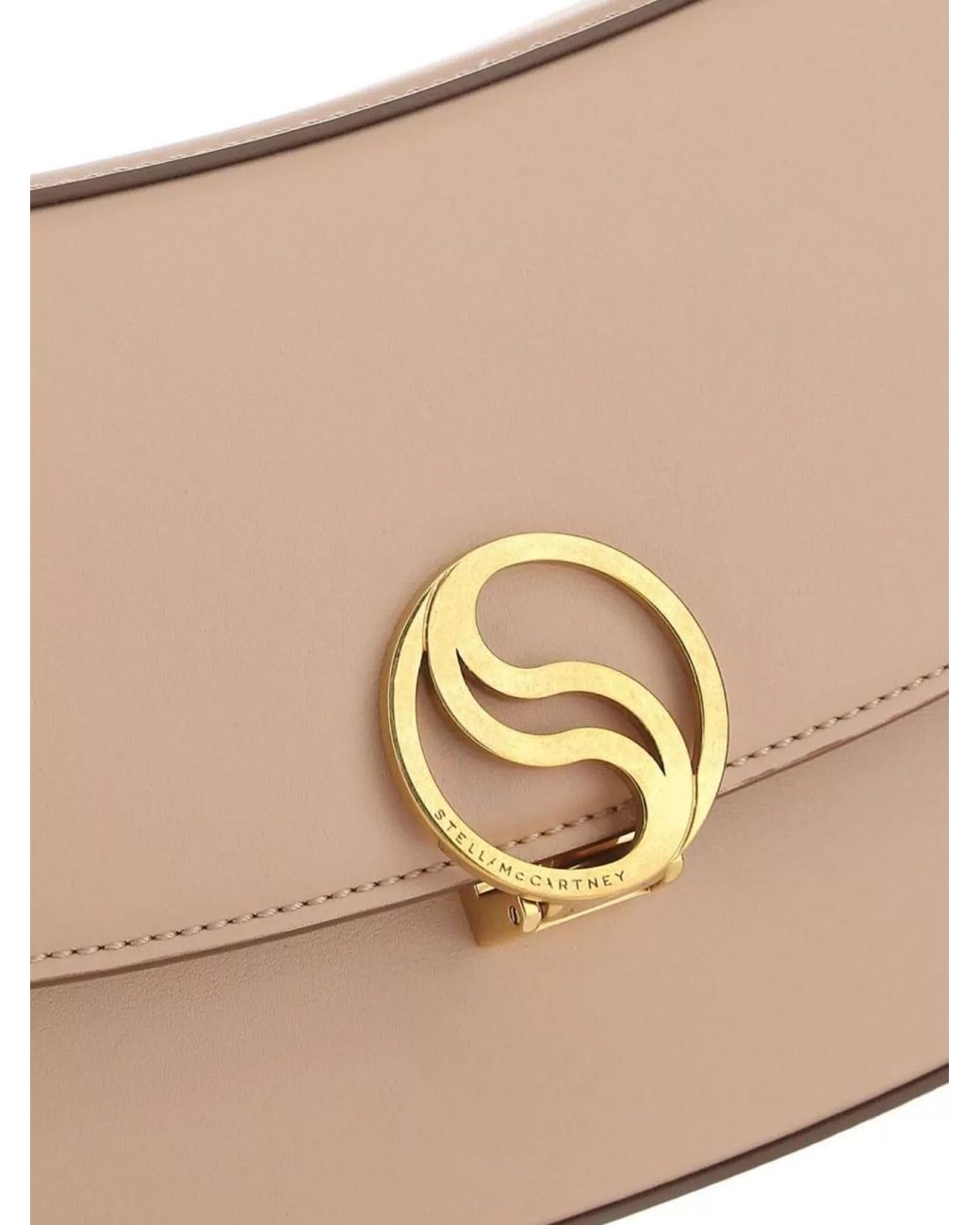 Stella McCartney Natural Curved Silhouette Matte Shoulder Bag