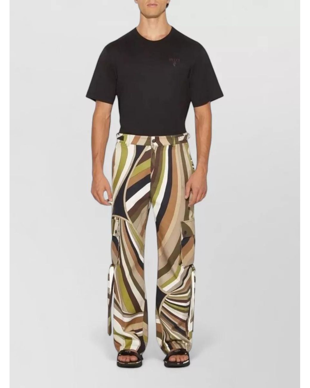 Emilio Pucci Natural Cotton Cargo Shorts for men