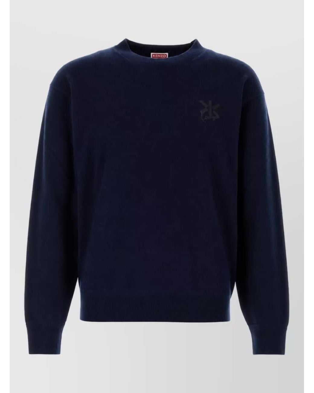 KENZO Blue Cashmere Wool Sweater for men