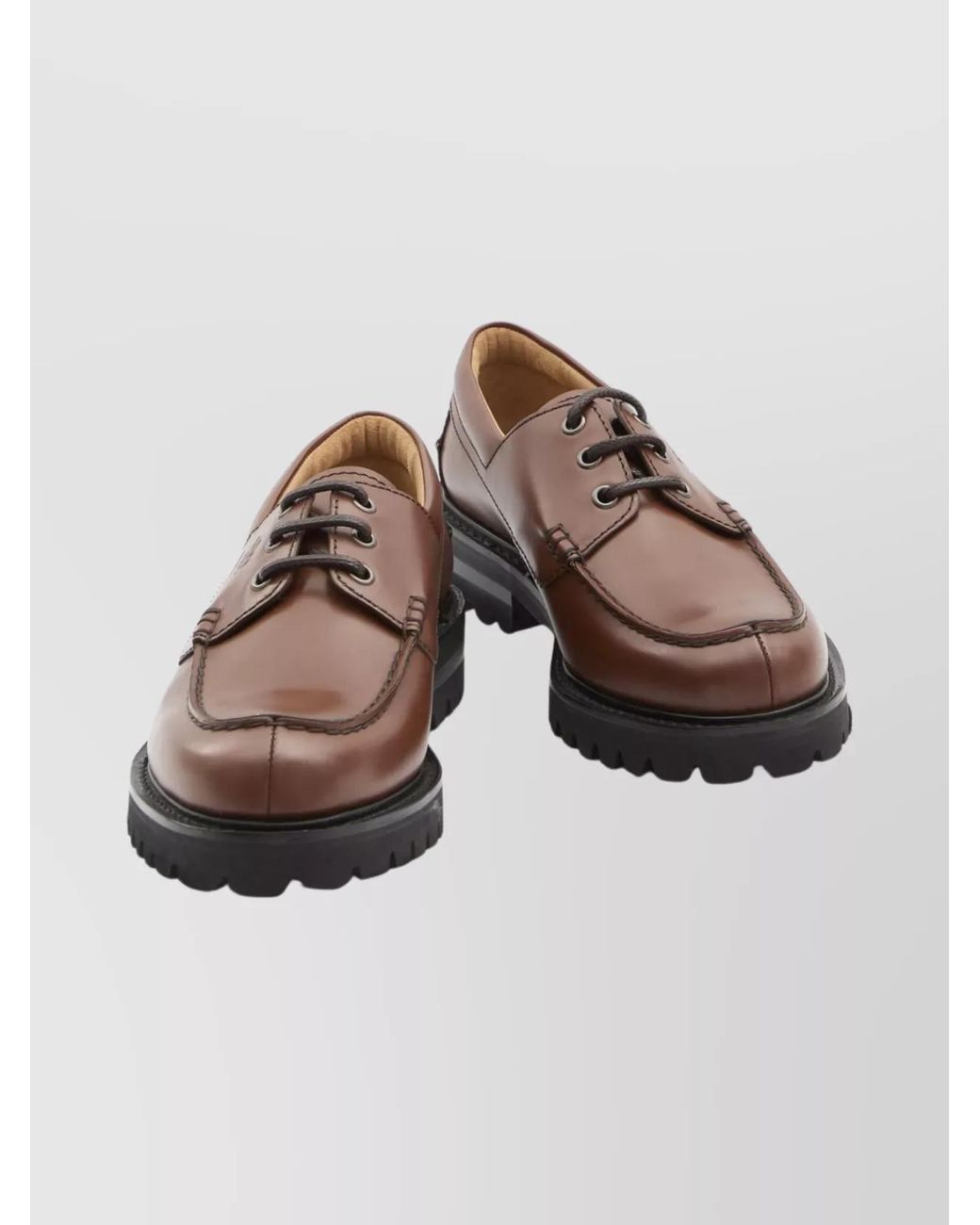 Church's Brown Leather Derby Lace-Up Shoes for men