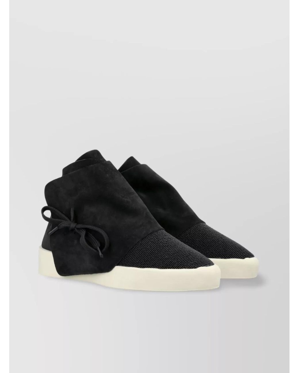 Fear Of God Black Leather Beaded High-Top Sneakers