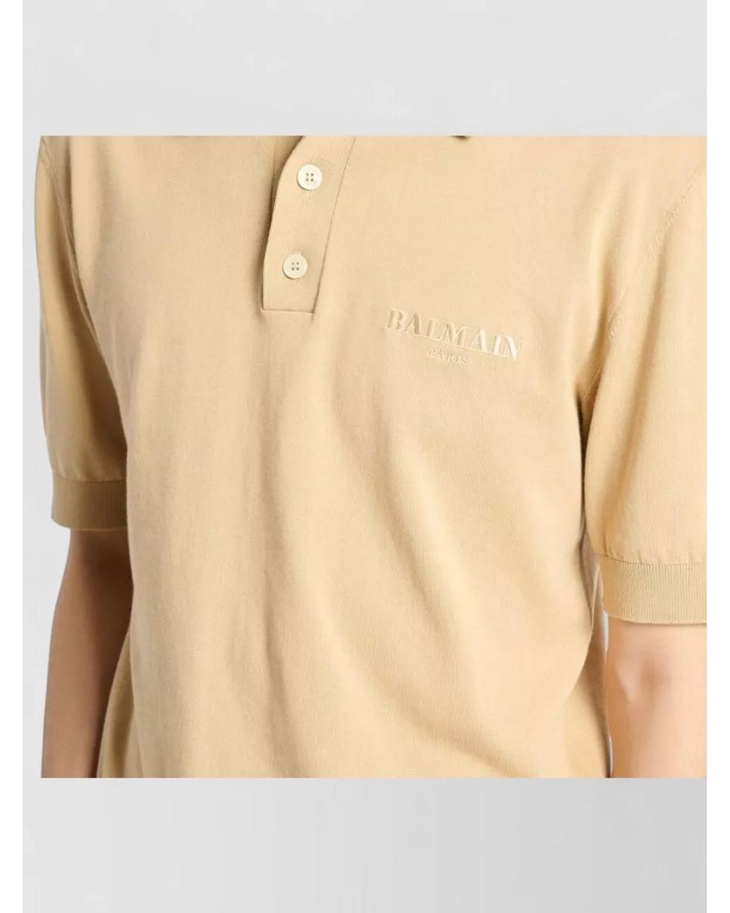 Balmain Natural Polo Shirt for men