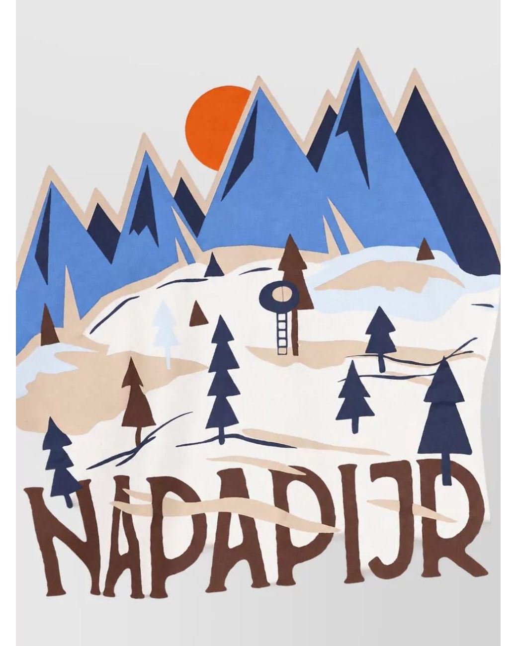 Napapijri Natural Cotton Mountain Graphic T-Shirt for men