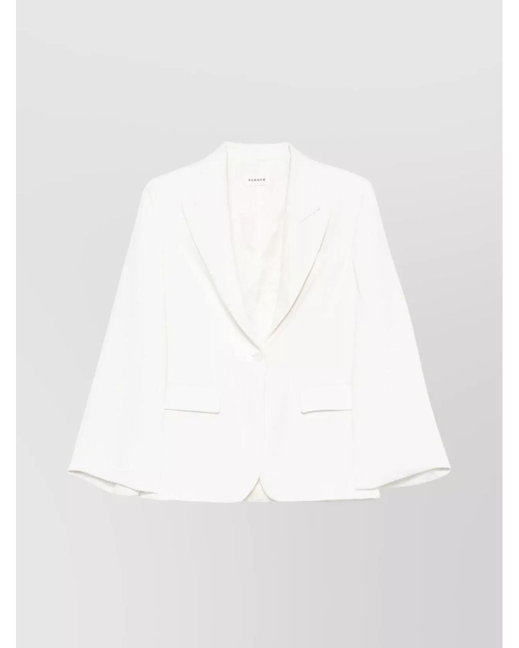 P.A.R.O.S.H. White Single-Breasted Blazer
