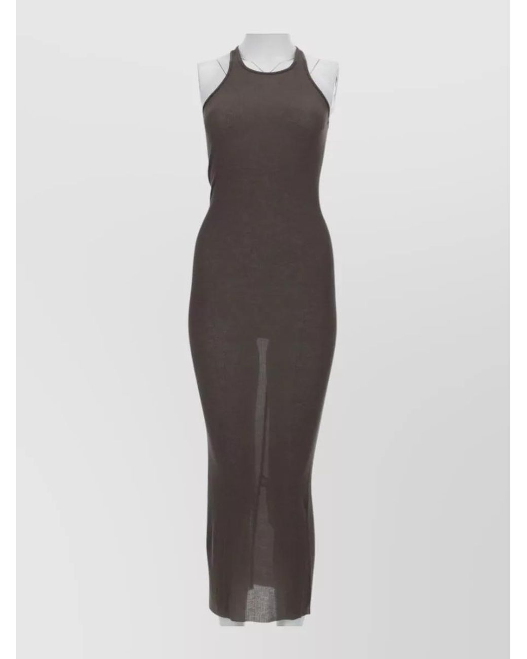 Rick Owens Multicolor Ribbed Sleeveless Midi Dress