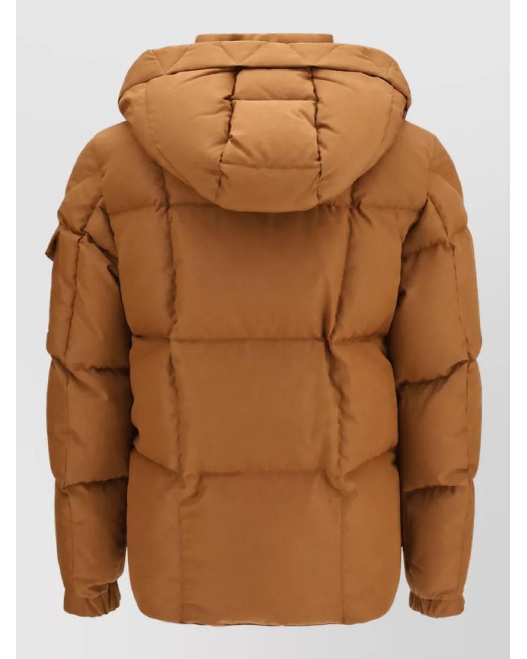 Moncler Brown Down Padded Hooded Coat for men