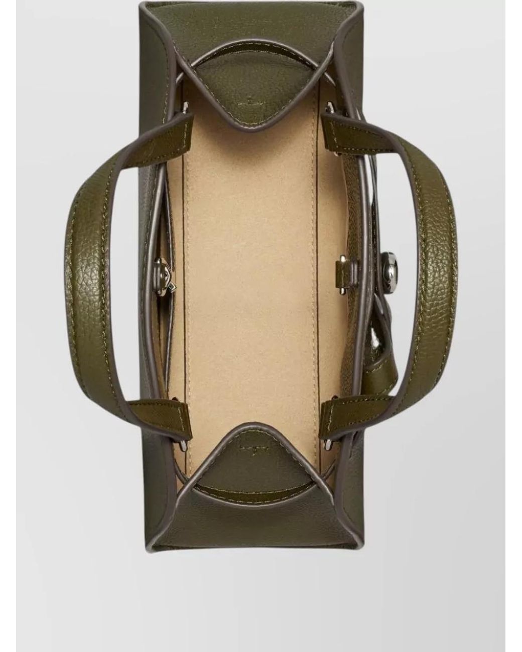 Tory Burch Green Romy Small Leather Top Handle Shoulder Bag