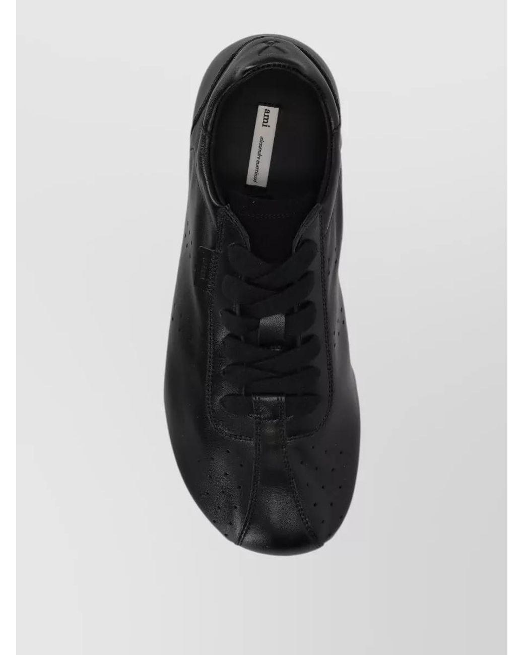 AMI Black Leather Low-Top Sneakers