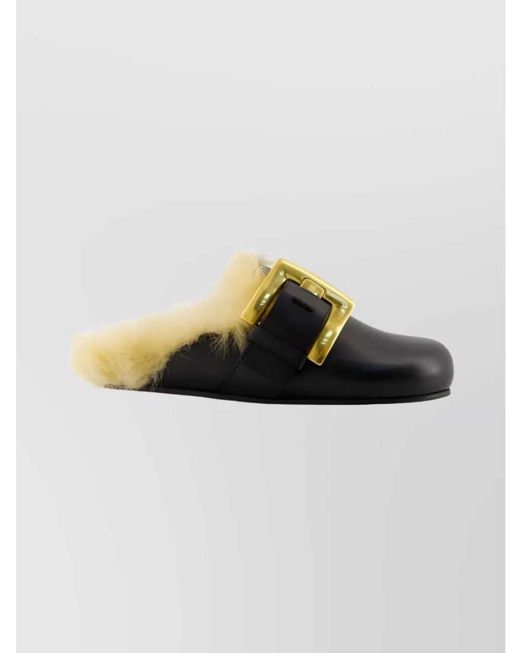 Balmain Black Leather Mules