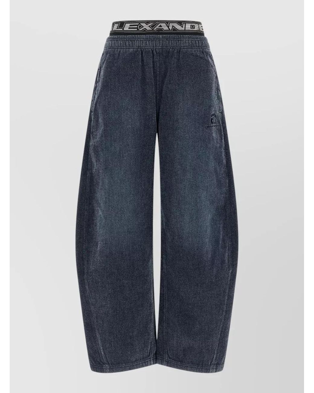 Alexander Wang Blue Denim Barrel-Leg Pants