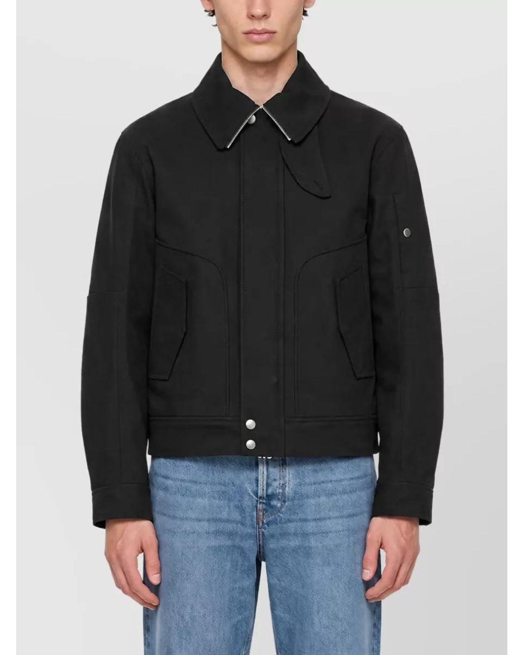 Dries Van Noten Black Single-Breasted Coat for men