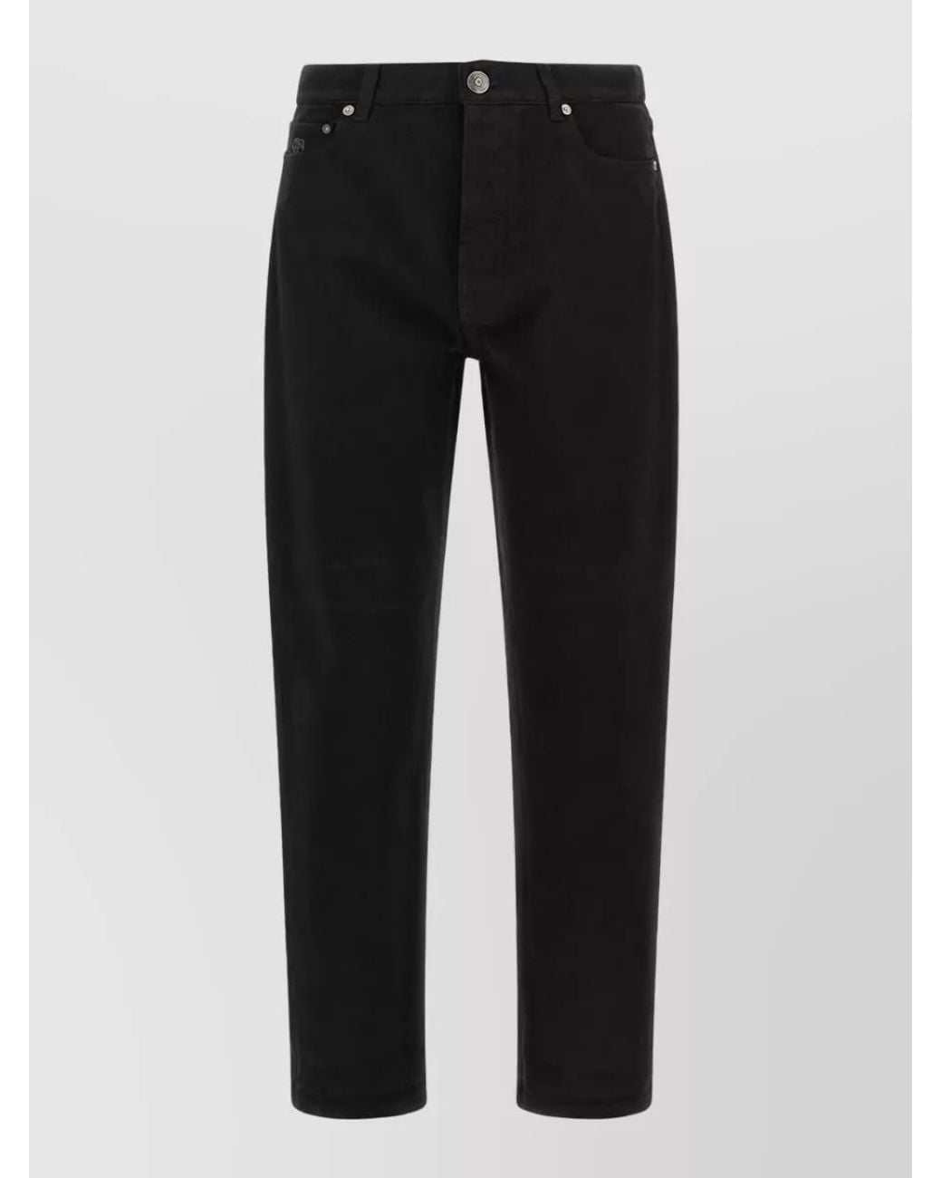 Brunello Cucinelli Black Denim High-Rise Straight-Leg Jeans for men