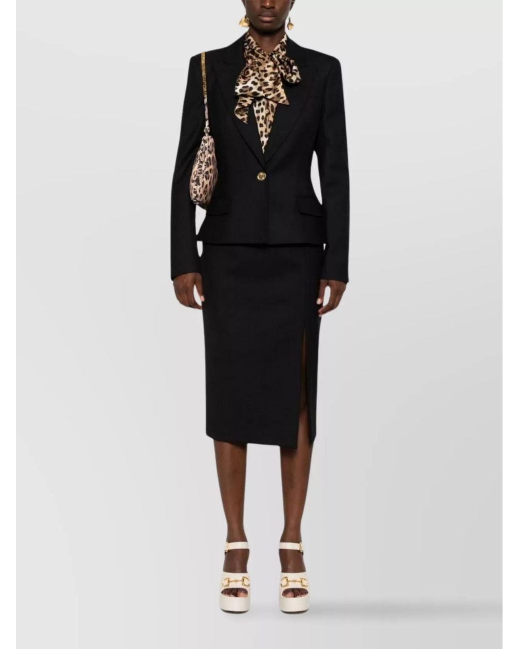 Moschino Black Wool Single-Breasted Blazer