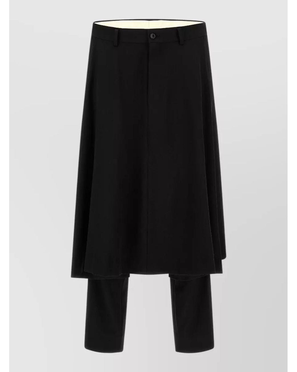 Comme des Garçons Black Wool Straight-Leg Hybrid Trousers for men