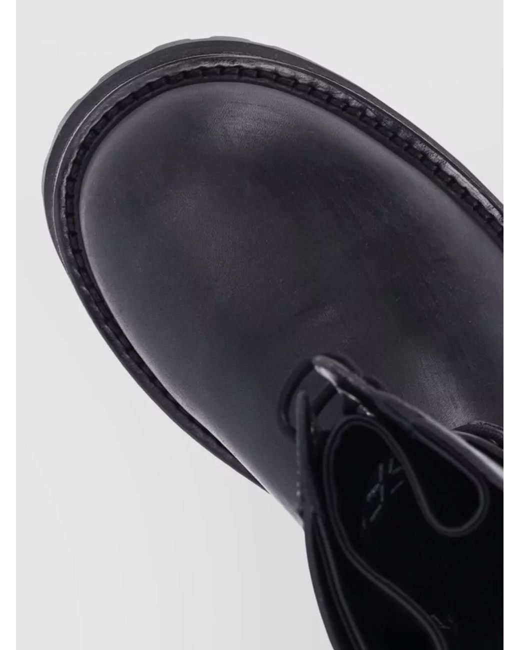 Balenciaga Black Leather Lace-Up Ankle Boots for men