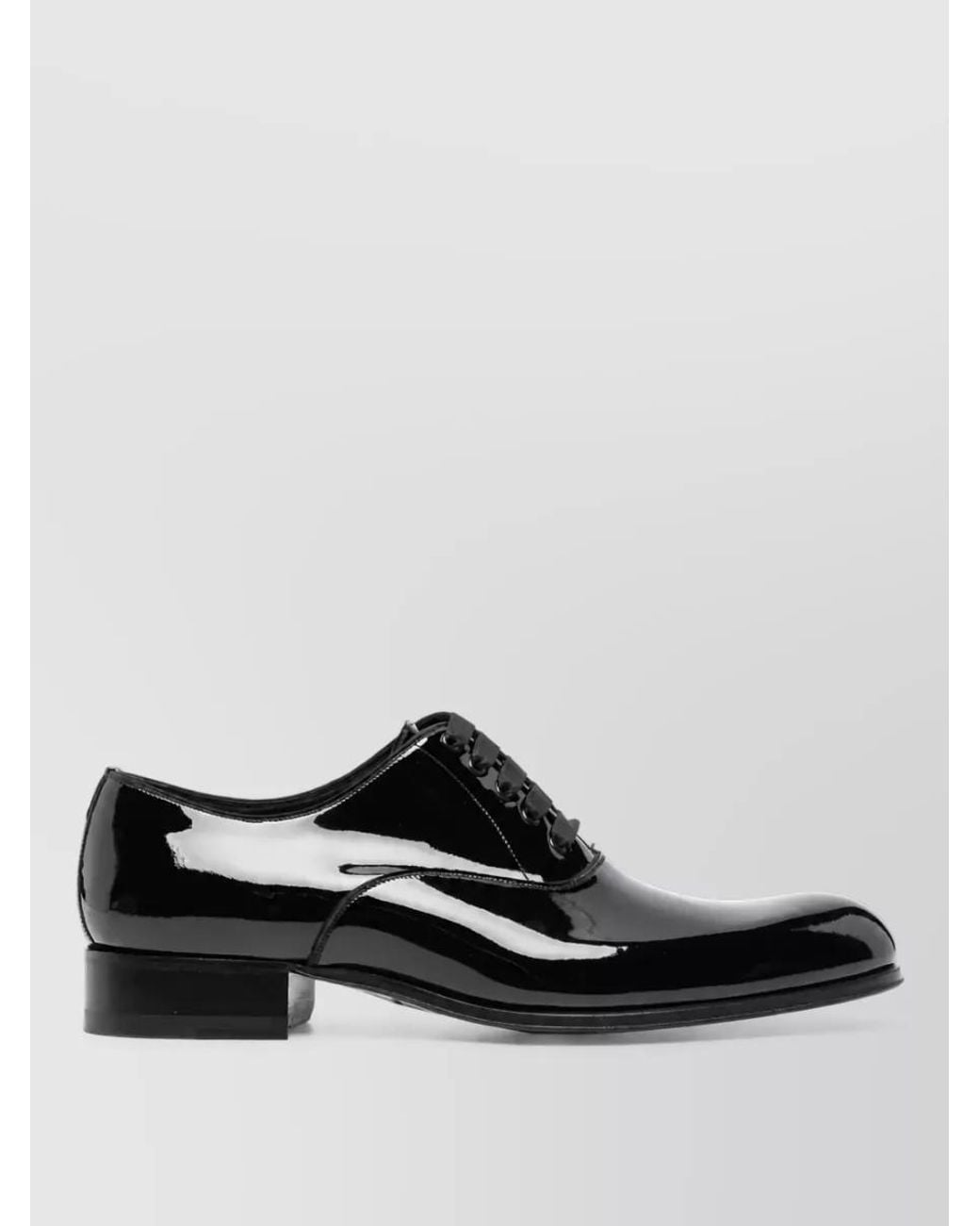 Tom Ford Black Patent Leather Oxford Shoes for men