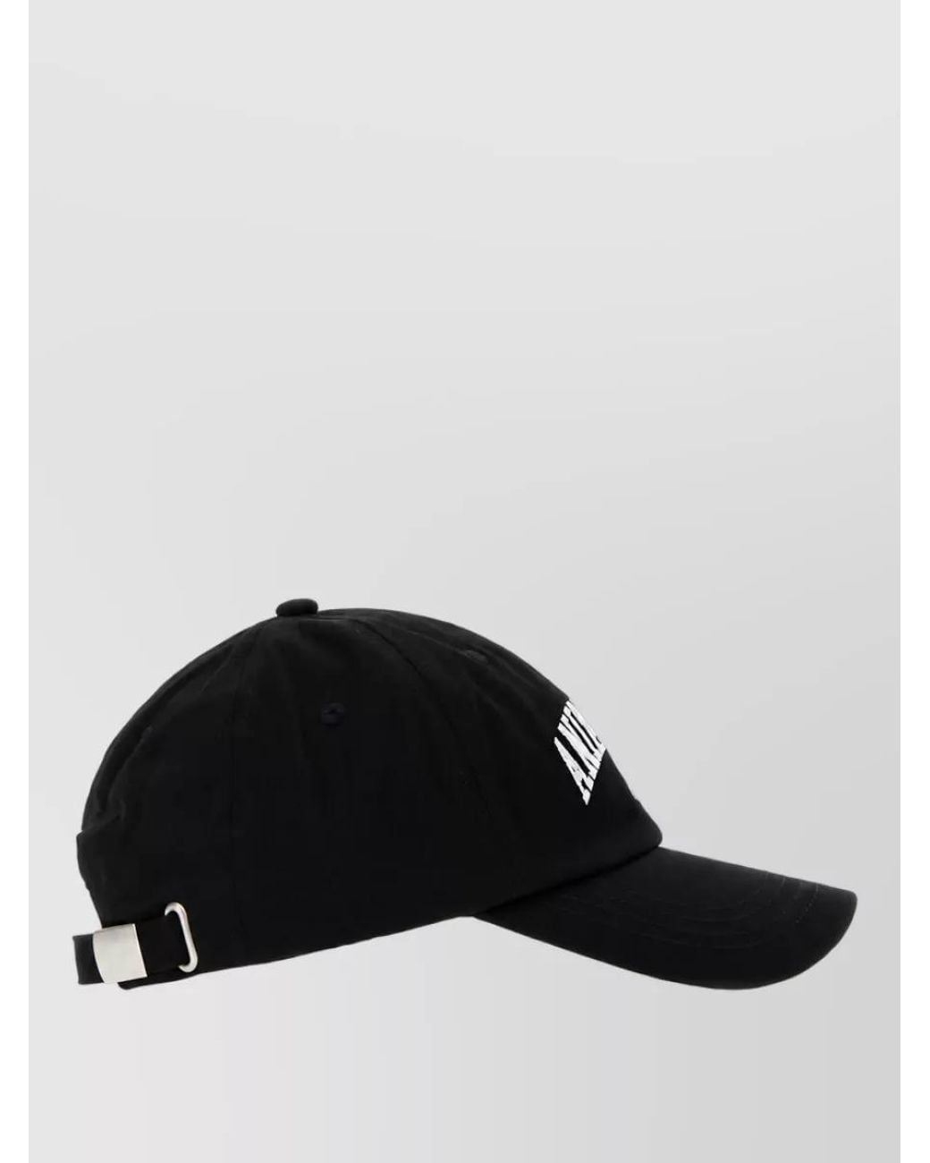 Anine Bing Black Cotton Baseball Cap