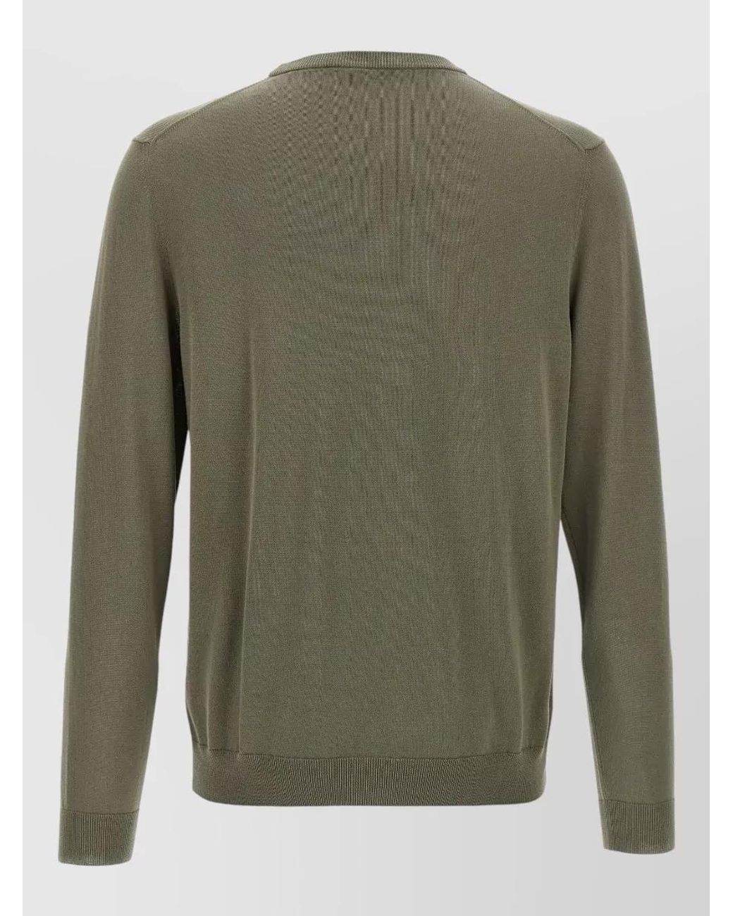 Zanone Green Cotton Crew-Neck Long-Sleeve Jumper for men