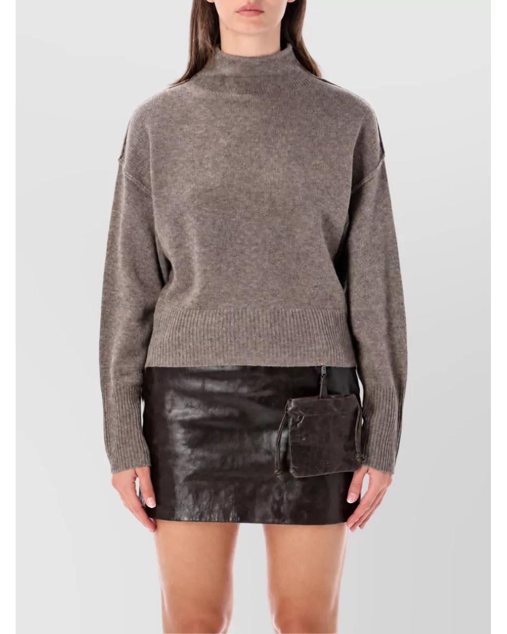 THE GARMENT Gray Cashmere Wool Knit Sweatshirt