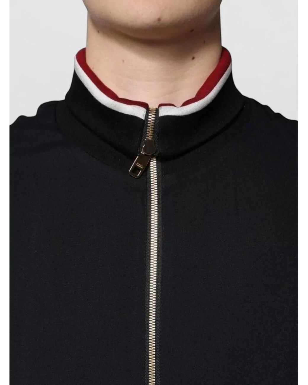 Dolce & Gabbana Black Ribbed Trim Track Jacket for men