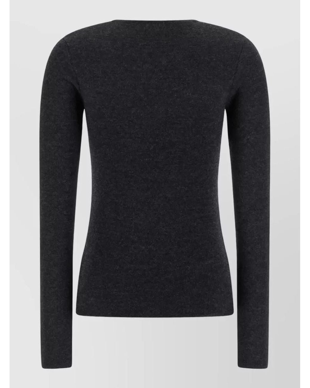 Totême Blue Compact Knit Long-Sleeve Sweater