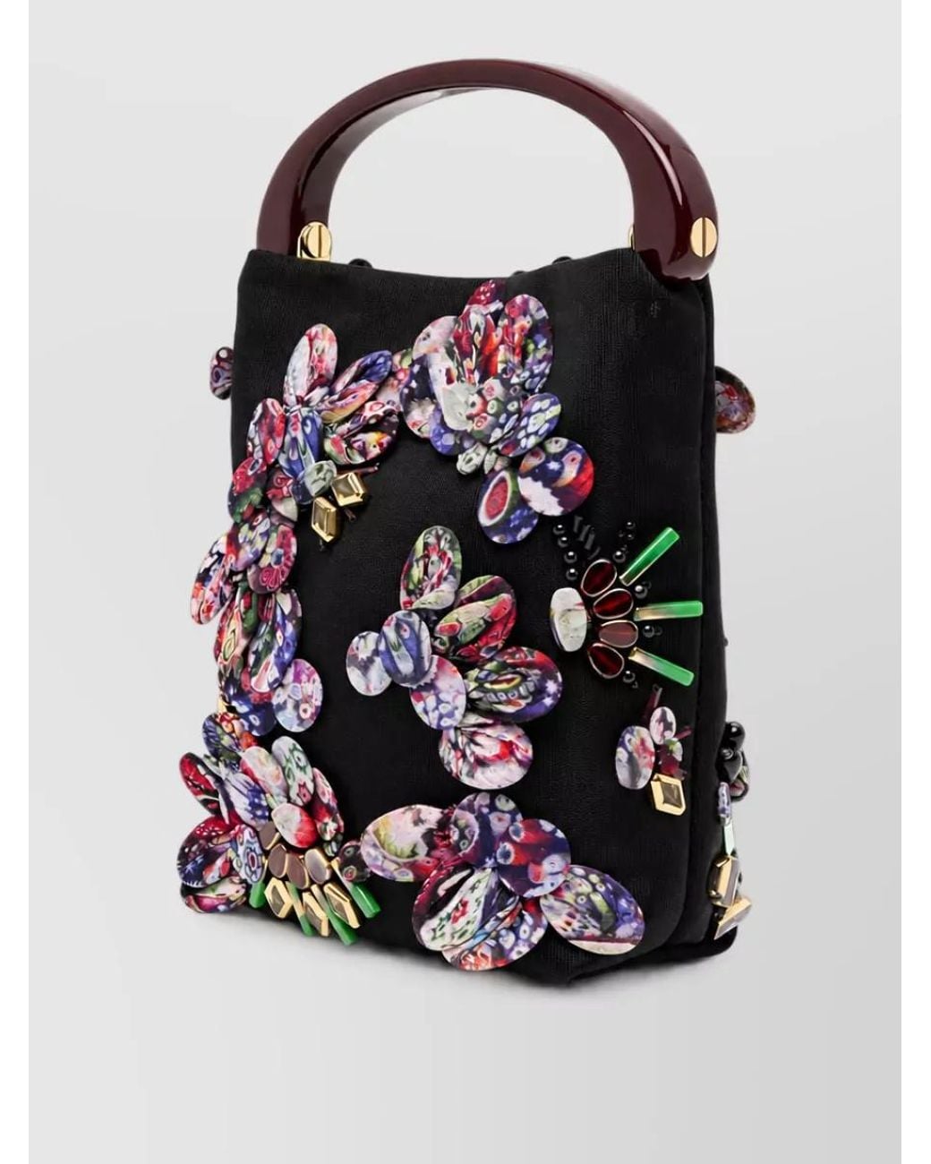 Dries Van Noten Black Embellished Shoulder Bag