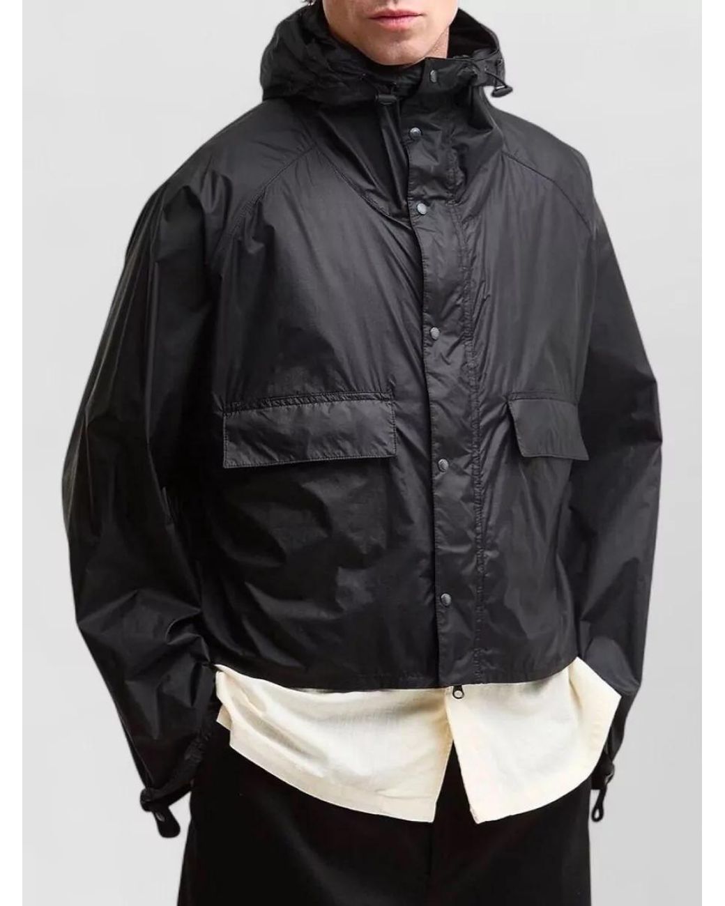 Barbour Blue Waxed Cotton Lightweight Jacket for men