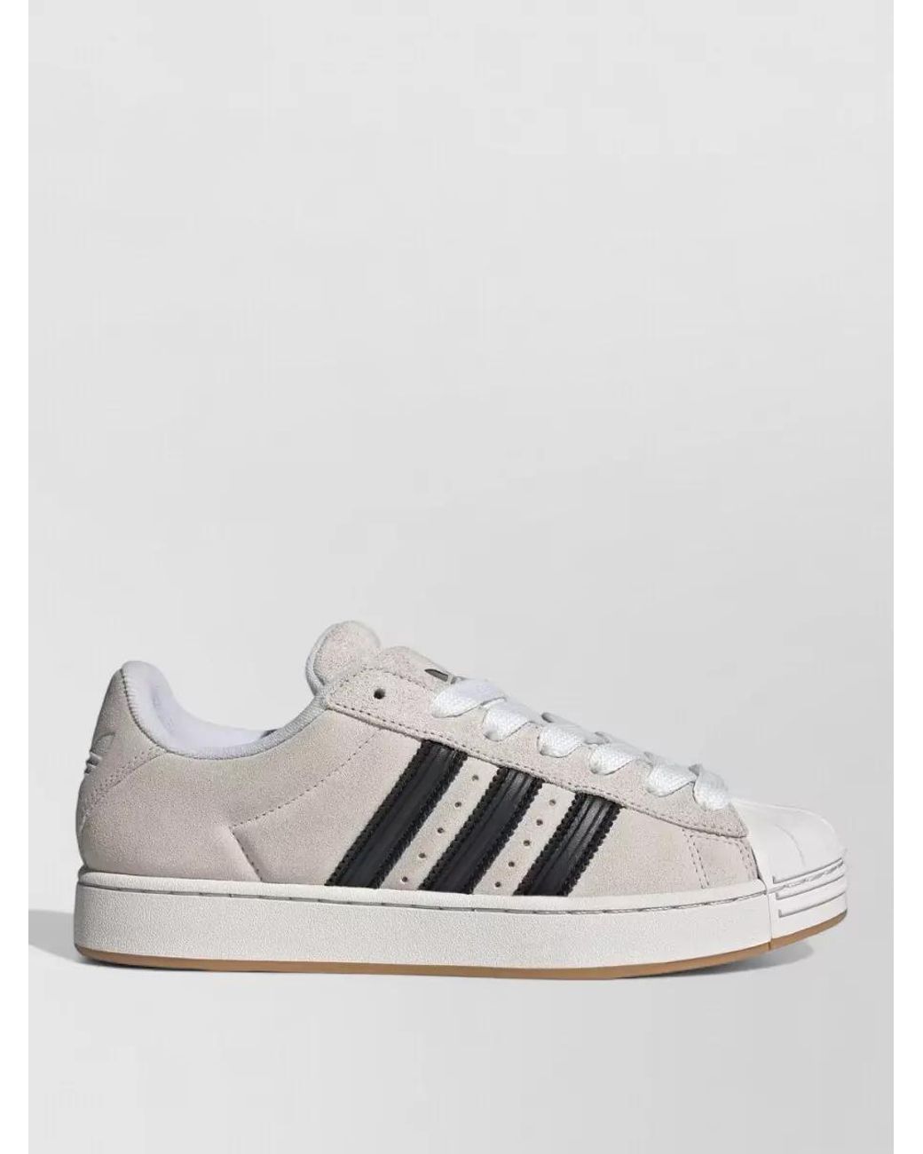 Adidas White Leather Lace-Up Sneakers