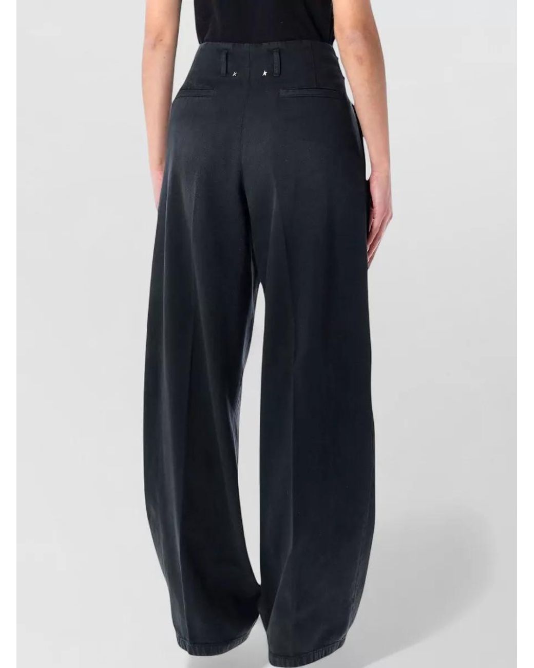 Golden Goose Deluxe Brand Black Denim Wide-Leg Trousers