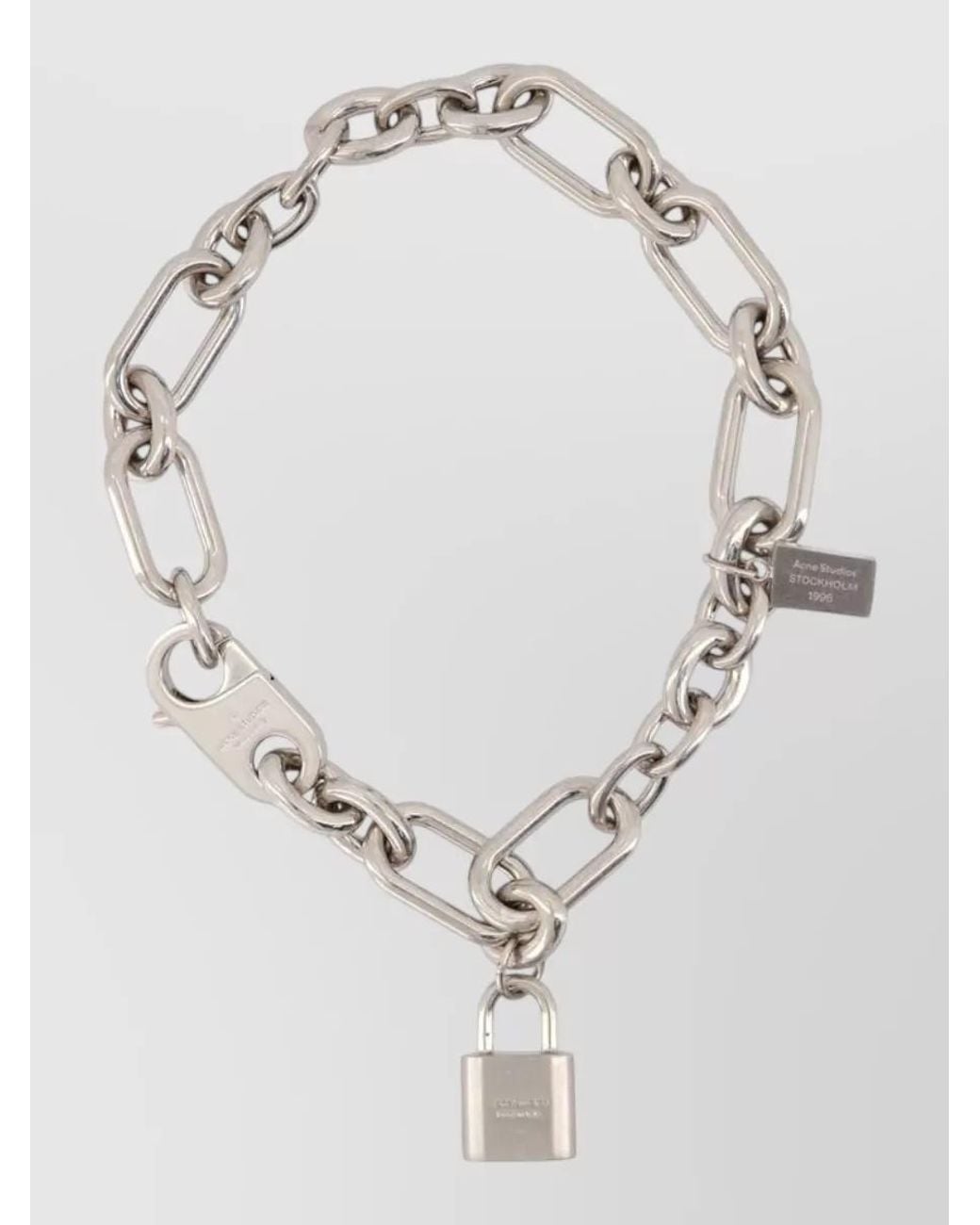 Acne White Metal Bracelet for men
