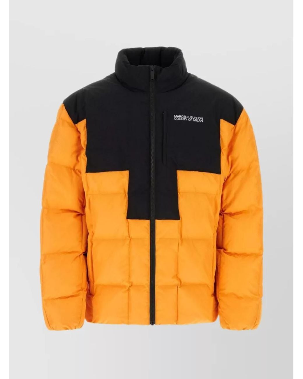 Marcelo Burlon Orange Winter Jackets for men