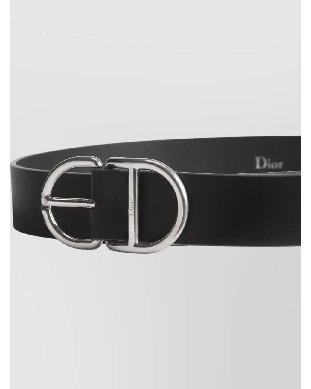 Dior White Leather Sangle Belt for men