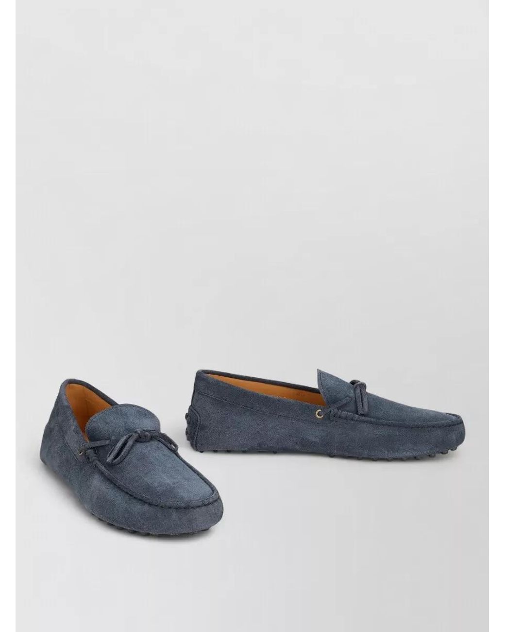 Tod's Blue Suede Boat Shoes for men