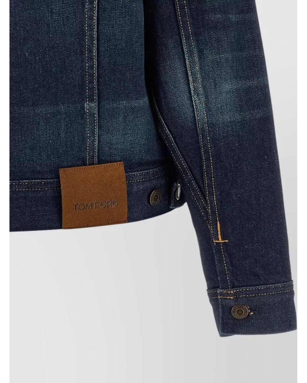 Tom Ford Blue Denim Cropped Jacket