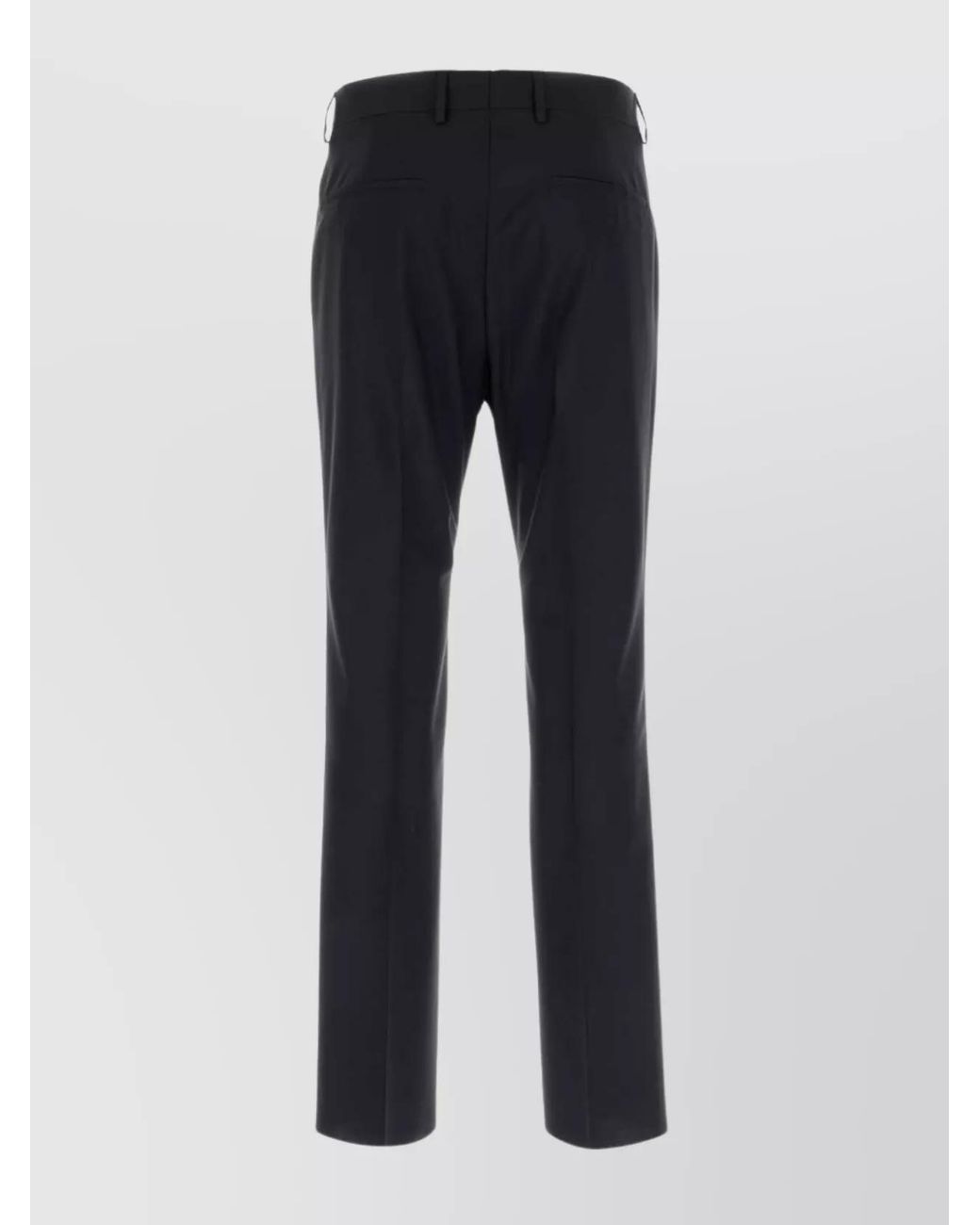 Valentino Garavani Blue Wool Straight-Leg Trousers for men