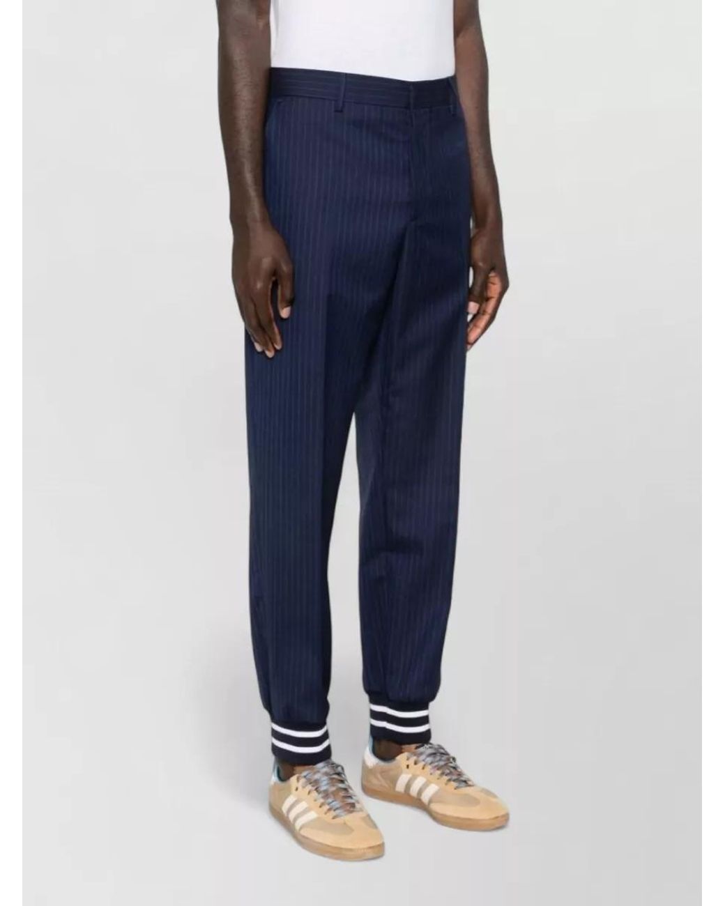Moschino Blue Tapered Trousers for men