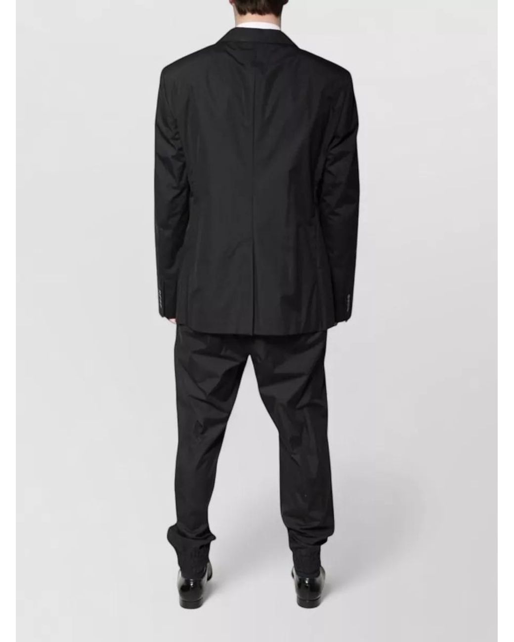 Dolce & Gabbana Black Cotton Single Breasted Suit for men