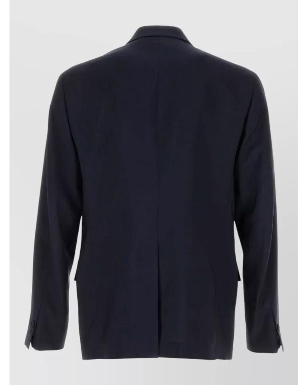 Fendi Blue Dark Wool Jacket for men