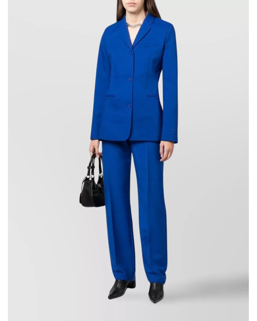 Off-White c/o Virgil Abloh Blue Polyester Single-Breasted Blazer