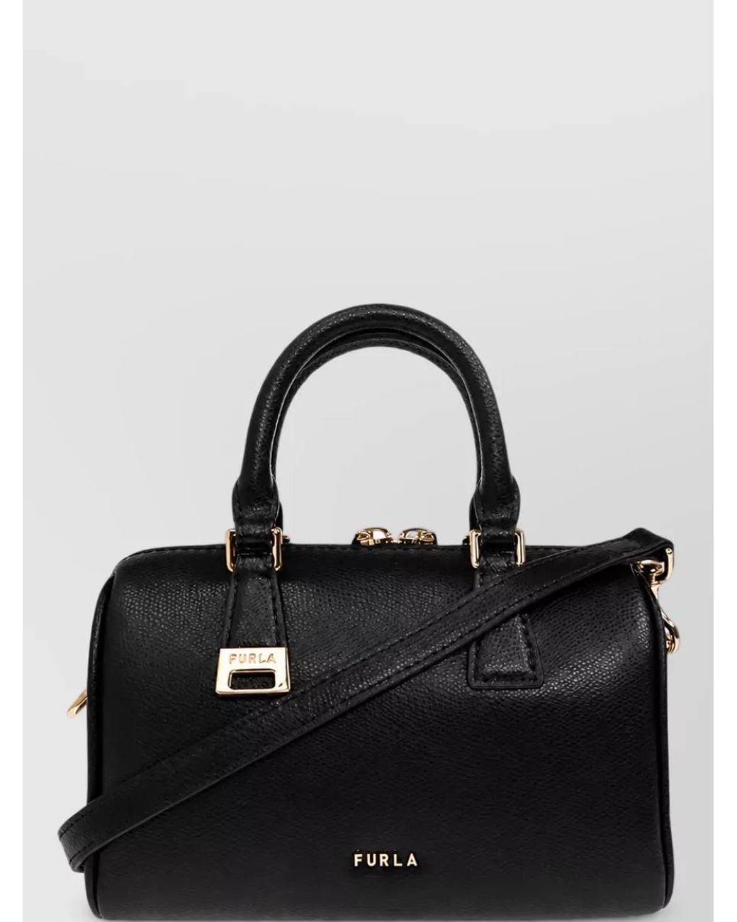Furla Black Mini Leather Shoulder Bag