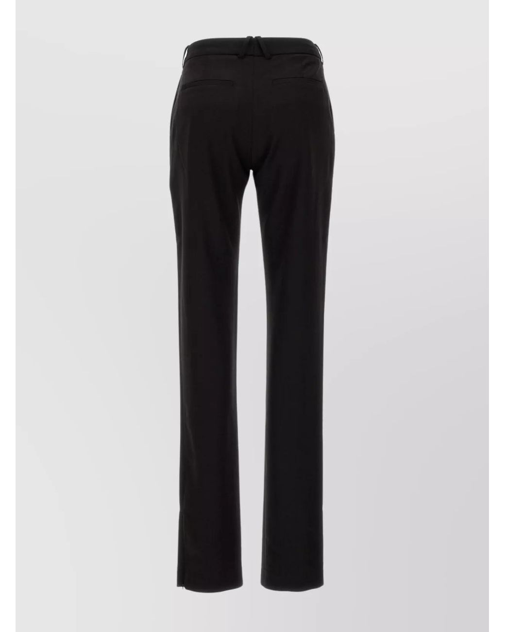 16Arlington Black Virgin Wool Slim-Fit Trousers