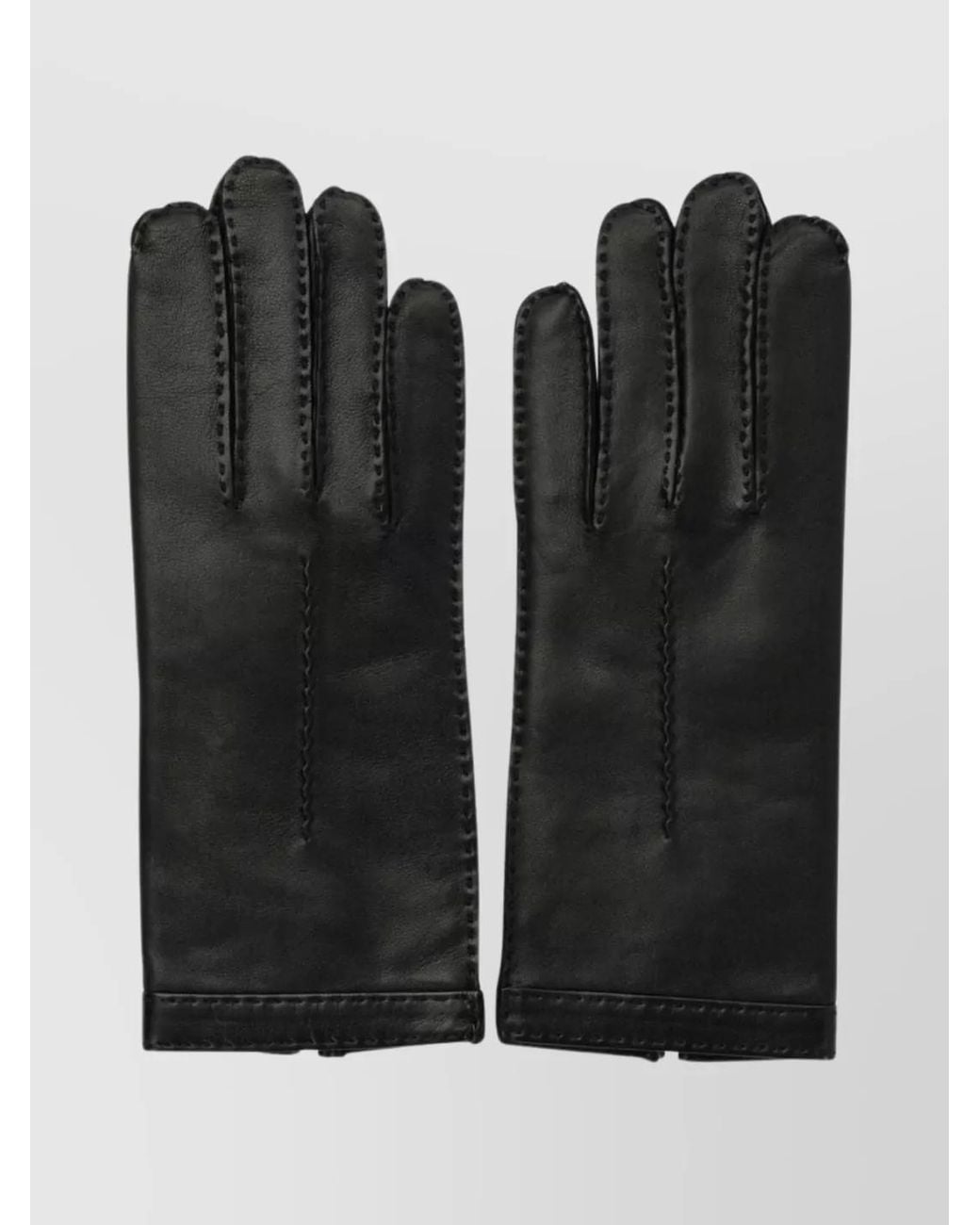 Restelli Restelli Cashmere Wool Gloves in Black | Lyst